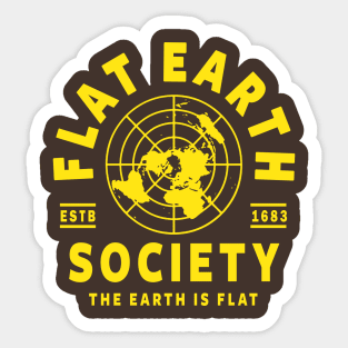 FLAT EARTH SHIRT, FLAT EARTH SOCIETY T-SHIRT, FLAT EARTHER Sticker